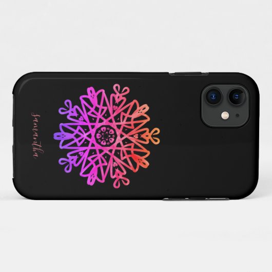 Aangepaste handtekening | Roze Paars Case-Mate iPhone Case (Achterkant (horizontaal))