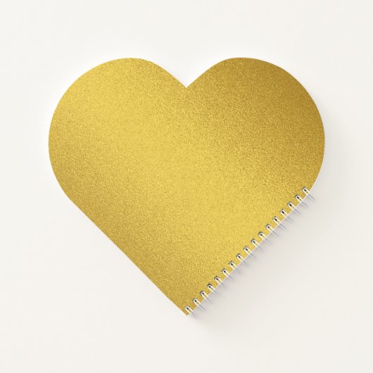 Aangepaste handtekening voor script Gold Foil Hear Notitieboek (Achterkant)