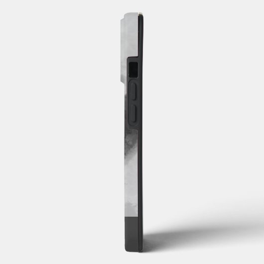 Aangepaste handtekening zwart-witte Waterverf Case-Mate iPhone Case (Achterkant / Links)