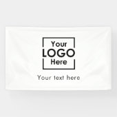 Aangepaste hangende bannerteken Business Logo Text Spandoek (Horizontaal)