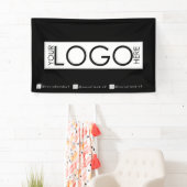 Aangepaste hangende bannerteken Logo Social Media- Spandoek (Insitu)