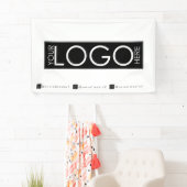 Aangepaste hangende bannerteken Logo Social Media- Spandoek (Insitu)