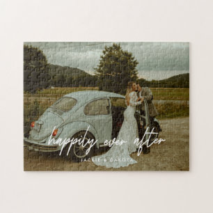 Aangepaste 'Happily Ever After' Huwelijkskoppel Fo Legpuzzel