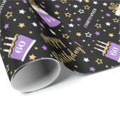 Aangepaste Happy 60th Birthday Cake Cadeaupapier (Rol Hoek)