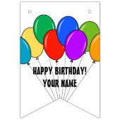 Aangepaste Happy Birthday ballonpartij bundelbanne Vlaggetjes (Derde vlag)