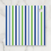 Aangepaste Happy Birthday Blauw Groen Cadeau Label (Achterkant)