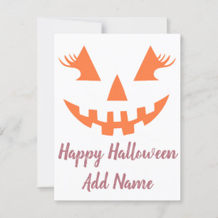 Aangepaste Happy Halloween Jack O Lantern Pumpkin Briefkaart