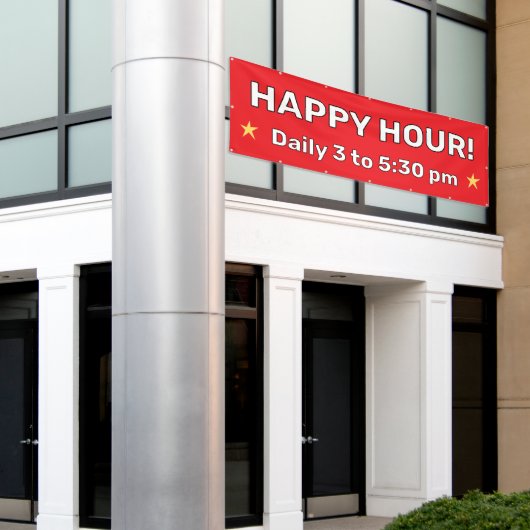 Aangepaste Happy Hour Banner (Buitenkant Gebouw)