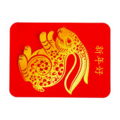 Aangepaste Happy Lunar nieuwjaar 2023 RABBIT Dank  Magneet (Horizontaal)