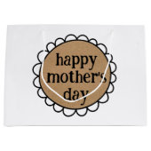 Aangepaste HAPPY MOEDERDAG Scalloped Edge Groot Cadeauzakje (Voorkant)