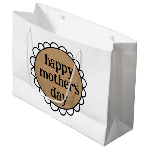 Aangepaste HAPPY MOEDERDAG Scalloped Edge Groot Cadeauzakje