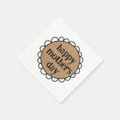 Aangepaste HAPPY MOEDERDAG Scalloped Edge Servet (Hoek)