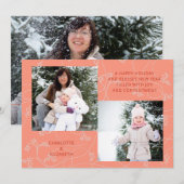 Aangepaste Happy New Year Holiday Fotogroet Feestdagenkaart (Voorkant / Achterkant)