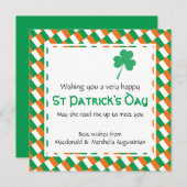 Aangepaste HAPPY ST PATRICK DAG Feestdagenkaart (Voorkant / Achterkant)