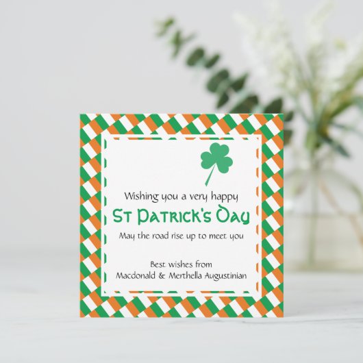 Aangepaste HAPPY ST PATRICK DAG Feestdagenkaart (Staand voorkant)