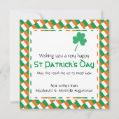 Aangepaste HAPPY ST PATRICK DAG Feestdagenkaart (Voorkant)