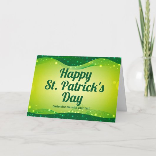 Aangepaste Happy St. Patrick's Day Schattigee Groe Feestdagen Kaart (Voorkant)