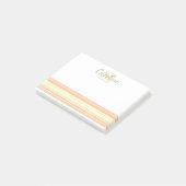 Aangepaste Happy Sunny Summer Waterverf Art Stripe Post-it® Notes (Schuin)