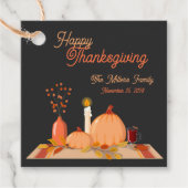 Aangepaste Happy Thanksgiving Bedankjes Labels (Voorkant)