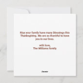 Aangepaste Happy Thanksgiving-herfst leest Feestdagenkaart (Achterkant)