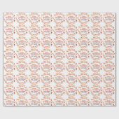 Aangepaste Happy Thanksgiving krans van bladeren Cadeaupapier (Vlak)