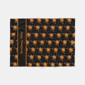 Aangepaste HAPPY THANKSGIVING Pumpkin Fleece Deken (Voorkant (Horizontaal))