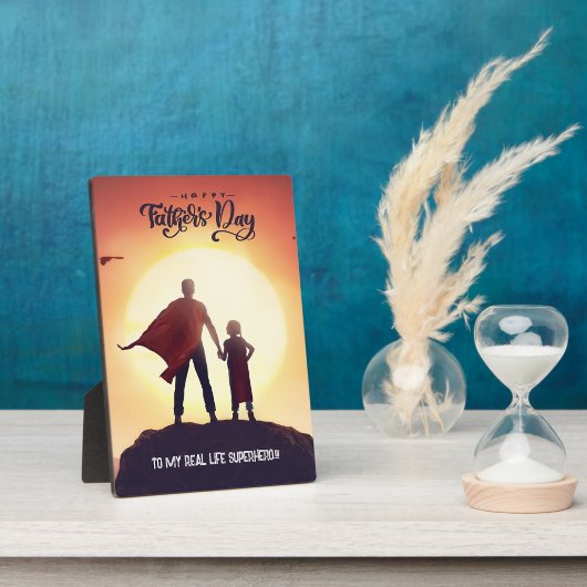 Aangepaste Happy Vaderdag Superhero Kaart Plaque Fotoplaat