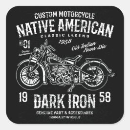 Aangepaste Harley Indian Motorcycle Classic Legend Vierkante Sticker