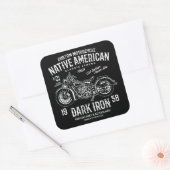 Aangepaste Harley Indian Motorcycle Classic Legend Vierkante Sticker (Envelop)