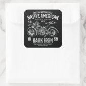 Aangepaste Harley Indian Motorcycle Classic Legend Vierkante Sticker (Tas)