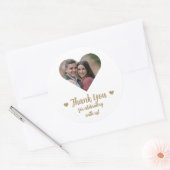 Aangepaste Hart Foto Wedding Favoriet Stickers (Envelop)