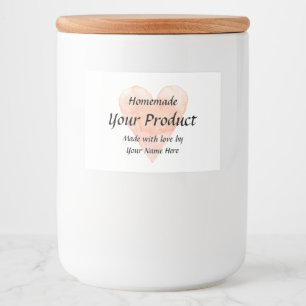 Aangepaste  hart inblikken sjabloon mason jar voedselcontainer etiket
