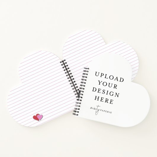 Aangepaste hart spiraal Notitieboek (Binnen)