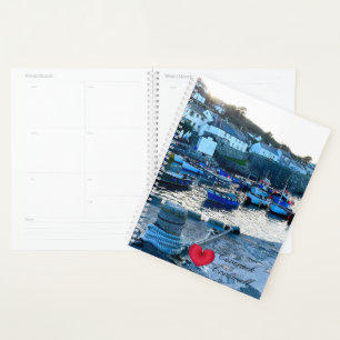 Aangepaste hartdekking Harbour Dusk Cornwall Foto Planner