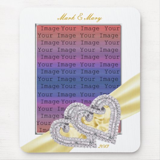 Aangepaste Harten Citroen Lint Muismat (Voorkant)