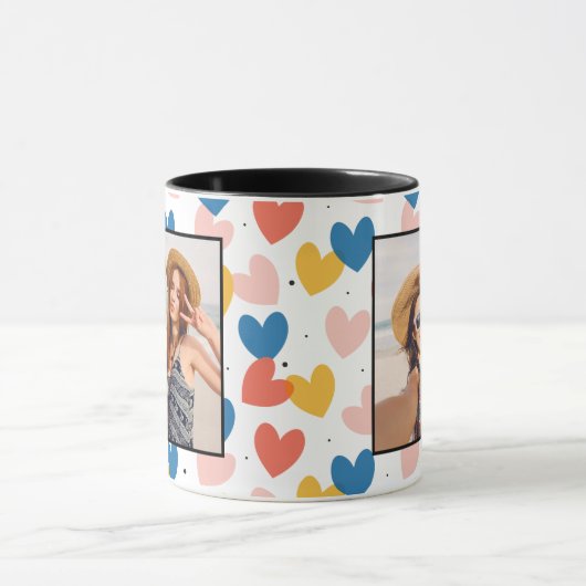 Aangepaste hartfoto Mok bevestigen (Midden)