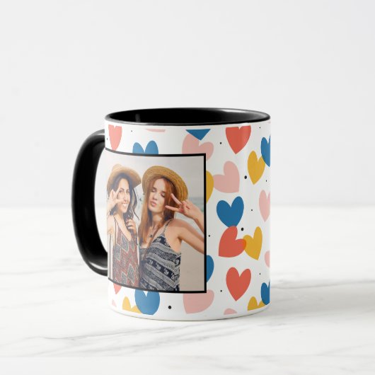 Aangepaste hartfoto Mok bevestigen (Voorkant links)