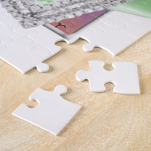 Aangepaste hartslag Limoen lint puzzle Legpuzzel (Zijkant)