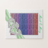 Aangepaste hartslag Limoen lint puzzle Legpuzzel (Horizontaal)