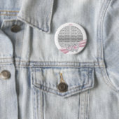 Aangepaste hartslag Pastel roze lint Button (In situ)