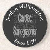 Aangepaste hartsonograaf buitengewoon zandsteen onderzetter (Voorkant)