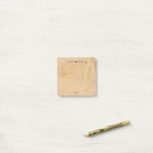 Aangepaste hartsterren post-it® notes (Op bureau)
