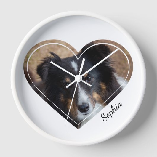 Aangepaste hartvorm foto's & aangepaste tekst (Voorkant)