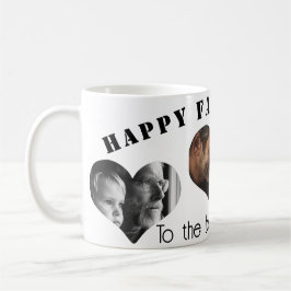Aangepaste hartvormige foto cadeau voor Vaderdag Koffiemok