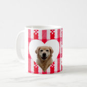 Aangepaste hartvormige Golden Retriever Coffee Mok (Voorkant links)