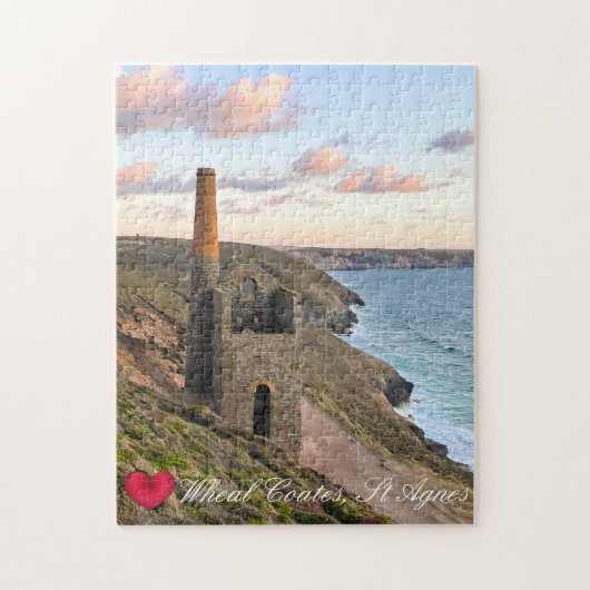 Aangepaste hartwielcoaten St Agnes Cornwall Foto Legpuzzel (Verticaal)