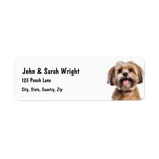Aangepaste Havanese hond adreslabel Etiket (Voorkant)