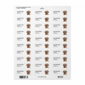 Aangepaste Havanese hond adreslabel Etiket (Full Sheet)