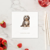 Aangepaste Havanese huisdier bruiloft Servet (Insitu)