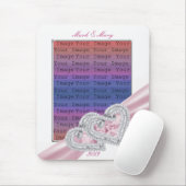 Aangepaste Hearts Patel Roze Lint Muismat (Met muis)